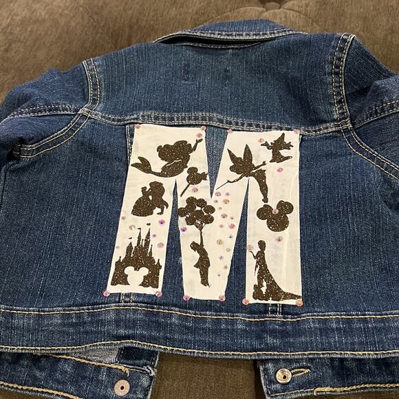 Blinged out Jean jacket size 3t made by dazzlecandy - Picture 2 of 2